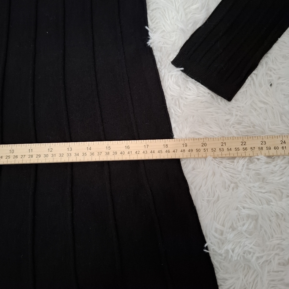 Lucky brand maxi dress Ribbed Monck Neck Long Sleeves Black Size LARGE - Picture 11 of 15